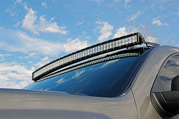 Rough Country 70507 50-inch Curved LED Light Bar Upper Windshield Mounting Brackets