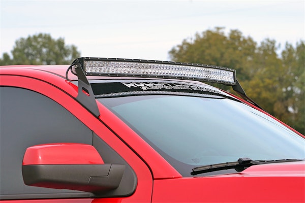 Rough Country 70514 54-inch Curved LED Light Bar Upper Windshield Mounting Brackets (GM 1500 Pickup)