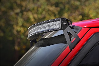 Rough Country 70517 50-inch Curved LED Light Bar Upper Windshield Mounting Brackets