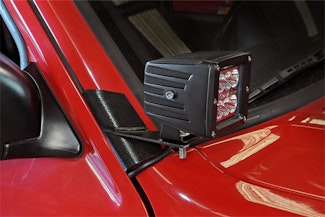 Rough Country 70525 Lower Windshield LED Light Mounts (Jeep Cherokee XJ / Comanche MJ)