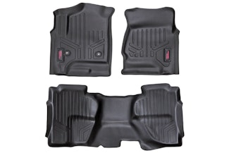 Rough Country M-21412 Heavy Duty Floor Mats - Front & Rear Combo (Double Cab Models)