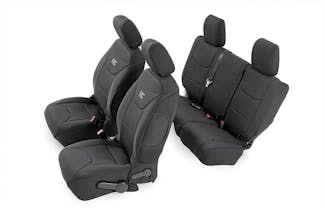 Rough Country 91003 Black Neoprene Seat Cover Set (Front & Rear)