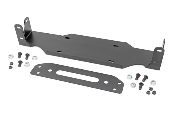 Rough Country 10652 Winch Mounting Plate | Modular Steel OE Bumper | Jeep Wrangler JL (18-23)