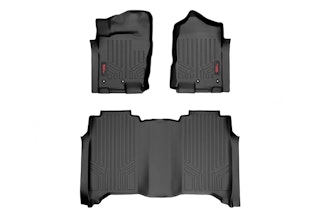 Rough Country M-81715 Floor Mats | FR & RR | Crew Cab | Nissan Titan 2WD/4WD (2017-2023)