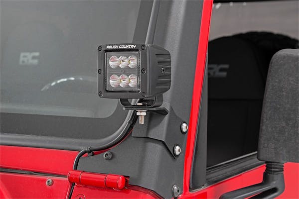 Rough Country 70046 Jeep Lower A-Pillar Light Mounts (97-06 Wrangler TJ)