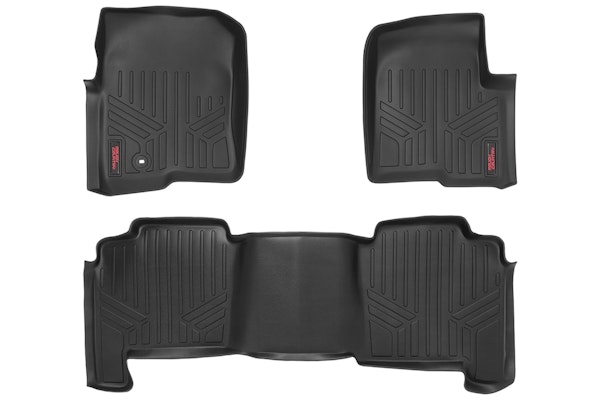 Rough Country M-50412 Heavy Duty Floor Mats - Front & Rear Combo (Crew Cab Models)