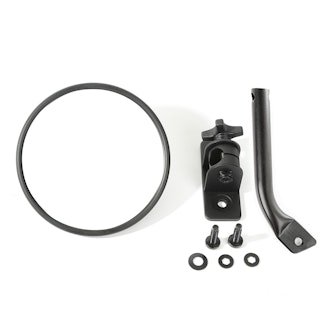 Rugged Ridge 11025.19 Stubby Trail Mirror; Round; Textured Black; 97-17 Jeep Wrangler JK