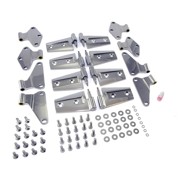 Rugged Ridge 11111.21 Door Hinge Kit; Stainless Steel; 07-17 Jeep Wrangler JKU