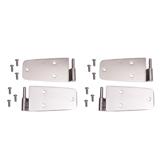 Rugged Ridge 11113.01 Door Hinge Kit; Stainless Steel; 76-93 Jeep CJ/Wrangler YJ
