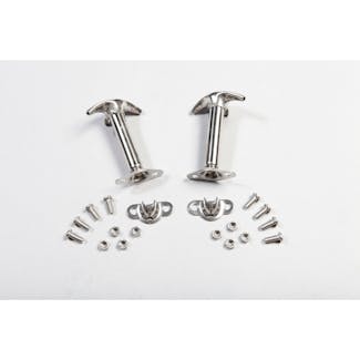 Rugged Ridge 11116.01 Hood Catch Kit; Stainless Steel; 41-95 Jeep CJ/Wrangler YJ Rugged Ridge 11116.01 Hood Catch Kit; Stainless Steel; 41-95 Jeep CJ/Wrangler YJ