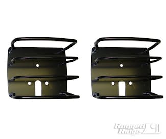 Rugged Ridge 11226.01 Euro Tail Light Guards; Black; 76-06 Jeep CJ/Wrangler YJ/TJ