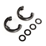 Rugged Ridge 11235.40 D-Shackle Isolator Kit; Black Pair; 7/8-Inch