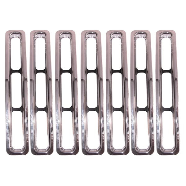 Rugged Ridge 11306.01 Grille Inserts; Chrome; 87-95 Jeep Wrangler YJ