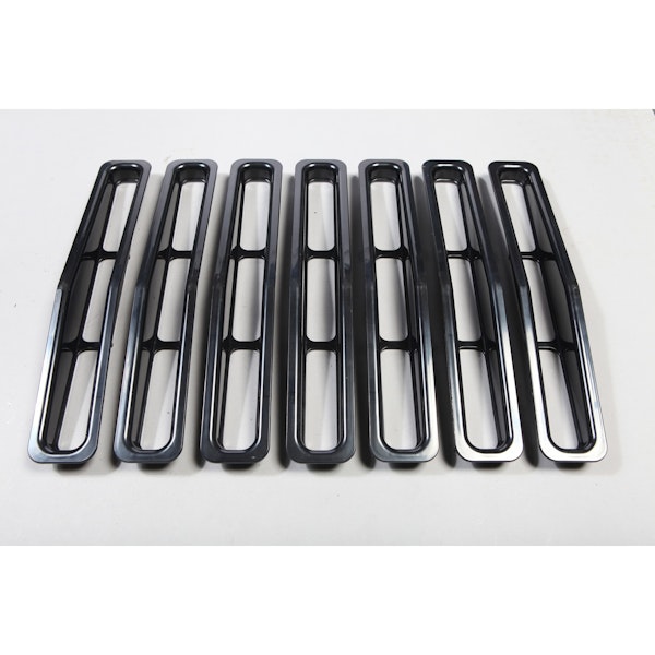 Rugged Ridge 11306.04 Grille Inserts; Black; 87-95 Jeep Wrangler YJ