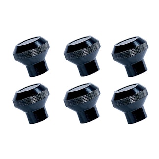 Rugged Ridge 11420.02 Billet Aluminum Dash Knob Set; Black; 76-86 Jeep CJ Models
