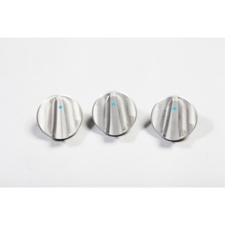 Rugged Ridge 11420.05 Aluminum Climate Control Knob Set; Blue; 07-10 Jeep Wrangler JK