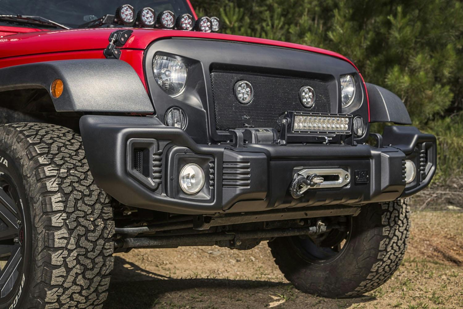 Rugged Ridge 11544.01 Spartacus Front Bumper, Satin Black