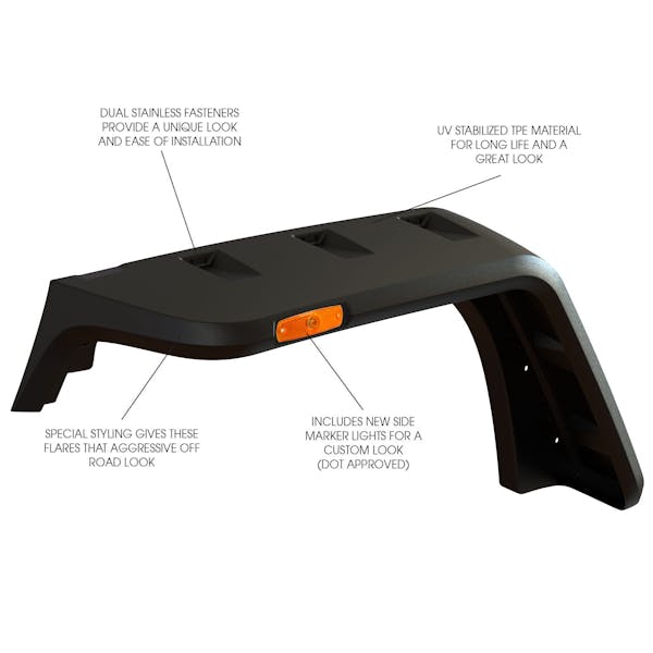 Rugged Ridge 11640.10 Hurricane Flat Fender Flare Kit
