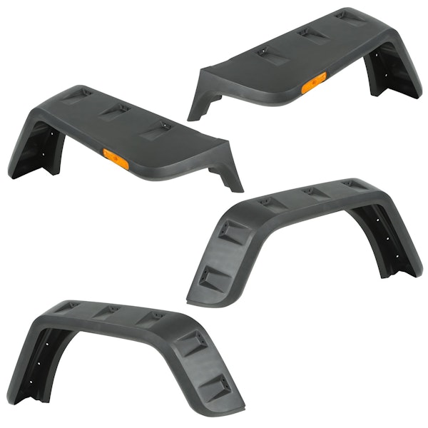Rugged Ridge 11640.25 Hurricane Fender Flare Kit, US, Smooth