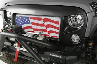 Rugged Ridge 12034.22 Spartan Grille Insert; American Flag; 07-17 Jeep Wrangler JK