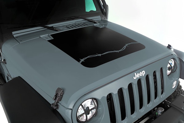 Rugged Ridge 12300.12 Hood Decal, Barbed Wire