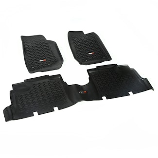 Rugged Ridge 12987.04 Floor Liners; Kit; Black; 4-Door; 07-17 Jeep Wrangler JK