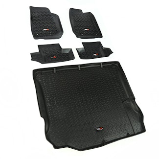 Rugged Ridge 12988.03 Floor Liners; Kit; Black; 2-Door; 11-17 Jeep Wrangler JK