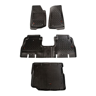 Rugged Ridge 12988.05 Floor Liner Kit, Front/Rear/Cargo
