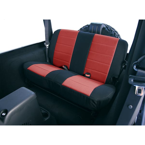 Rugged Ridge Neoprene Rear Seat Covers; Red; 97-02 Jeep