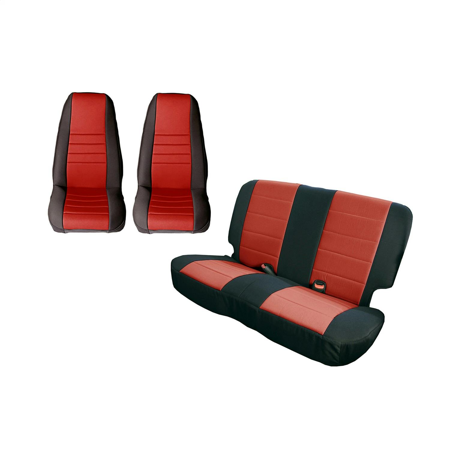 Rugged Ridge 13290.53 Seat Cover Kit Black Red