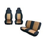 Rugged Ridge 13293.04 Seat Cover Kit, Black/Tan
