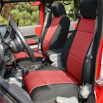 Rugged Ridge 13295.53 Seat Cover Kit, Black/Red
