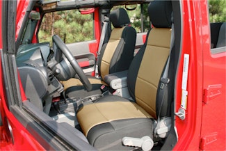 Rugged Ridge 13296.04 Seat Cover Kit, Black/Tan