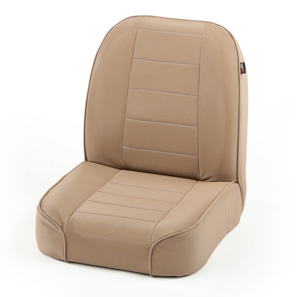 Rugged Ridge 13400.04 Low-Back Front Seat; No-Recline; Tan; 55-86 Jeep CJ Models