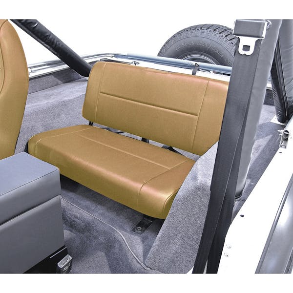 Rugged Ridge  Fixed Rear Seat; Tan; 55-95 Jeep CJ/Wrangler YJ