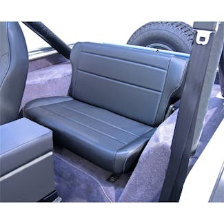 Rugged Ridge 13462.01 Fold and Tumble Rear Seat; Black; 76-95 Jeep CJ/Wrangler YJ