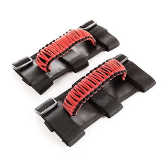 Rugged Ridge 13505.31 Paracord Grab Handles; Red/Black; Pair Rugged Ridge 13505.31 Paracord Grab Handles; Red/Black; Pair