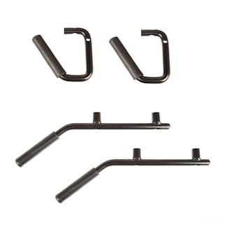 Rugged Ridge 13505.40 Steel Grab Handles, Front/Rear Kit Black Rugged Ridge 13505.40 Steel Grab Handles, Front/Rear Kit Black