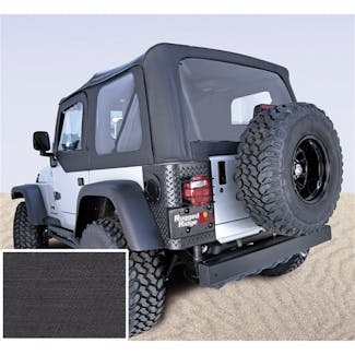 Rugged Ridge 13703.15 Soft Top; Door Skins; Black; Clear Windows; 97-02 Jeep Wrangler TJ