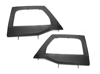 Rugged Ridge 13711.15 Upper Soft Door Kit, Front, Black Diamond