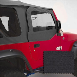 Rugged Ridge 13714.15 Upper Soft Door Kit, Black Denim