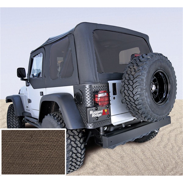 Rugged Ridge 13730.36 XHD Soft Top, Khaki, Tinted Windows