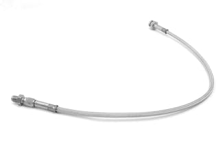 Rugged Ridge 16734.03 Front Brake Hoses; Stainless Steel; Drum; 74-77 Jeep CJ5/CJ6