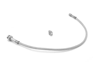 Rugged Ridge 16734.04 Front Brake Hoses; Stainless Steel; Drum; 76-78 Jeep CJ5/CJ7 Rugged Ridge 16734.04 Front Brake Hoses; Stainless Steel; Drum; 76-78 Jeep CJ5/CJ7