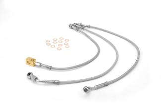 Rugged Ridge 16735.10 Stainless Steel Braided Brake Hose Kit Rugged Ridge 16735.10 Stainless Steel Braided Brake Hose Kit