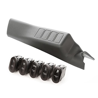 Rugged Ridge 17235.71 Etched A-Pillar 4 Switch Pod Kit Left Hand; 11-17 Jeep Wrangler JK