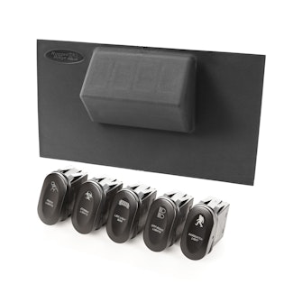 Rugged Ridge 17235.72 Etched Lower 4 Switch Panel Kit; 07-10 Jeep Wrangler JK