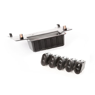 Rugged Ridge 17235.73 Etched Lower 5 Switch Panel Kit; 11-17 Jeep Wrangler JK