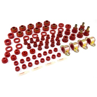 Rugged Ridge 18350.03 Polyurethane Bushing Kit; Red; 80-86 Jeep CJ Models