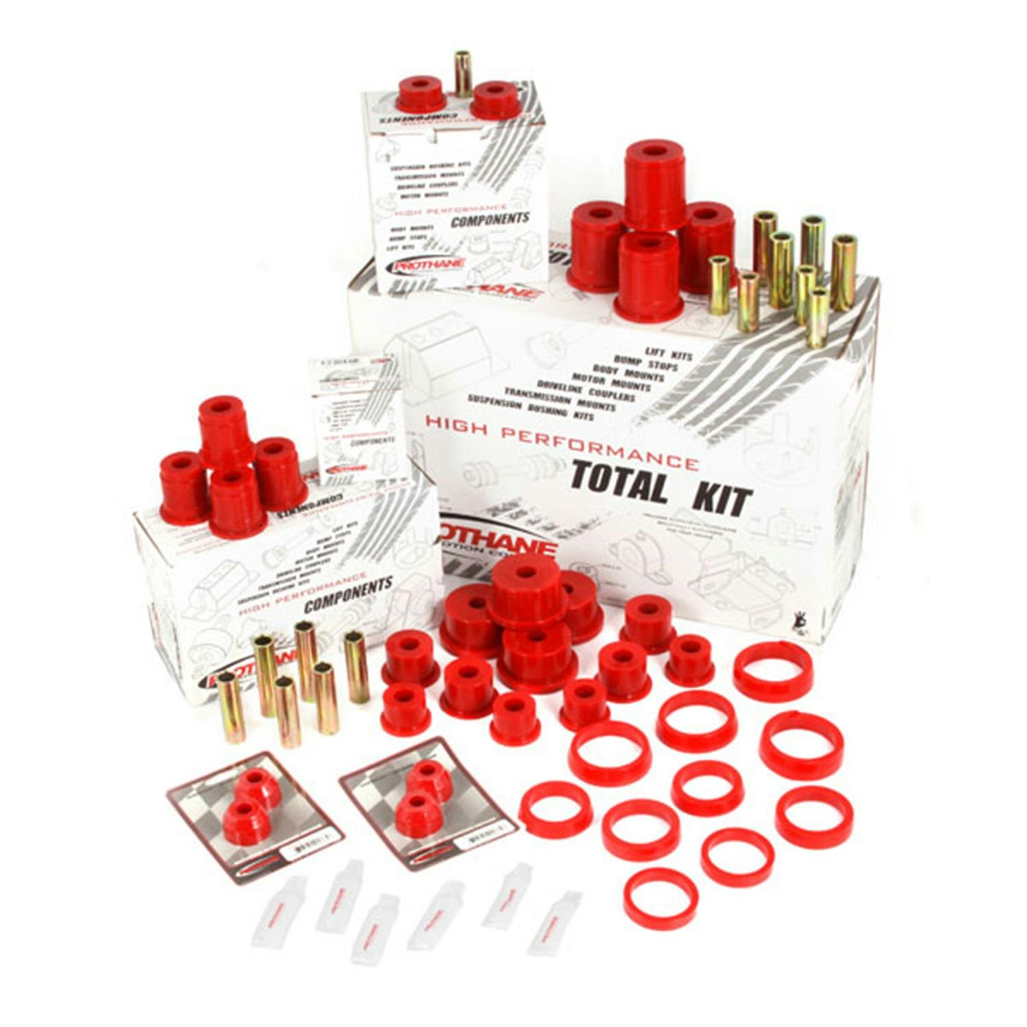 Rugged Ridge 18350.04 Polyurethane Bushing Kit; Red; 84-01 Jeep
